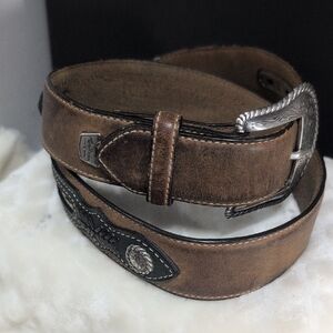 Vintage Larry Mahan Western Leather Belt